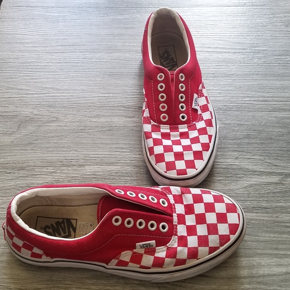 Vans Shoes - VANS Red Checkerboard Men's 7.5 Women's Shoes